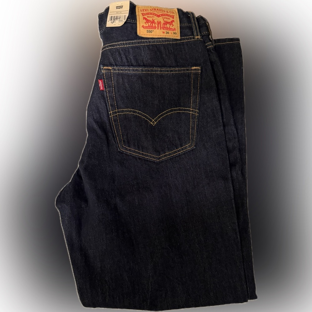 👖Levi’s 550™ Relaxed Fit Jeans Men’s W36 L30 Dark Rinse NWT Classic 5 Pocket